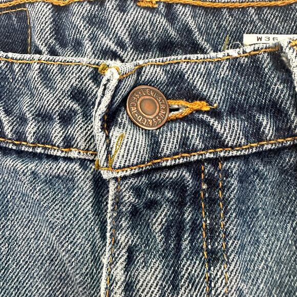 Vtg 90s Levis Jeans 550 Orange Tab Relaxed Fit Cotton Wallet Fade Denim W36 L34 - Picture 7 of 16